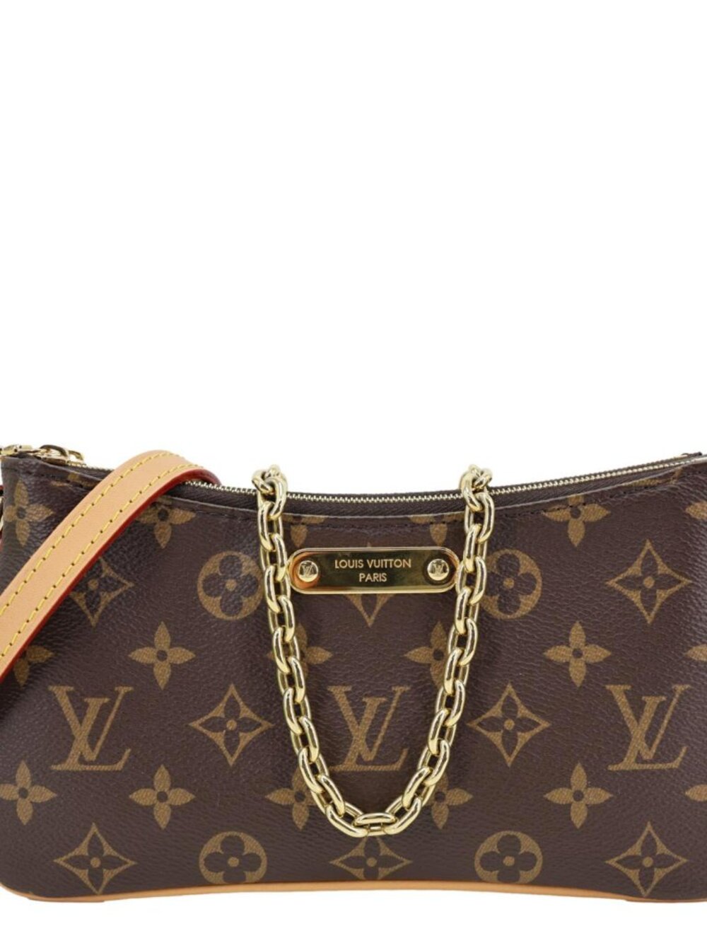 Louis Vuitton Liv Pochette Monogram Canvas Shoulder Bag Brown